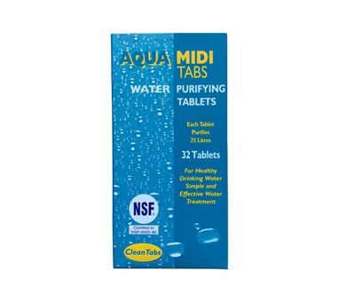Aqua Midi Tabs, Water Purifying Tablets x32