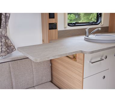 Kitchen Worktop Extension Flap Kit - Warm Grey Marble | PRIMA Leisure