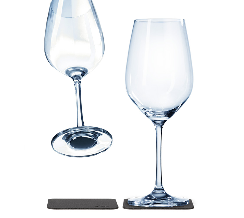 Silwy Magnetic Wine Glasses 250ml Set of 2