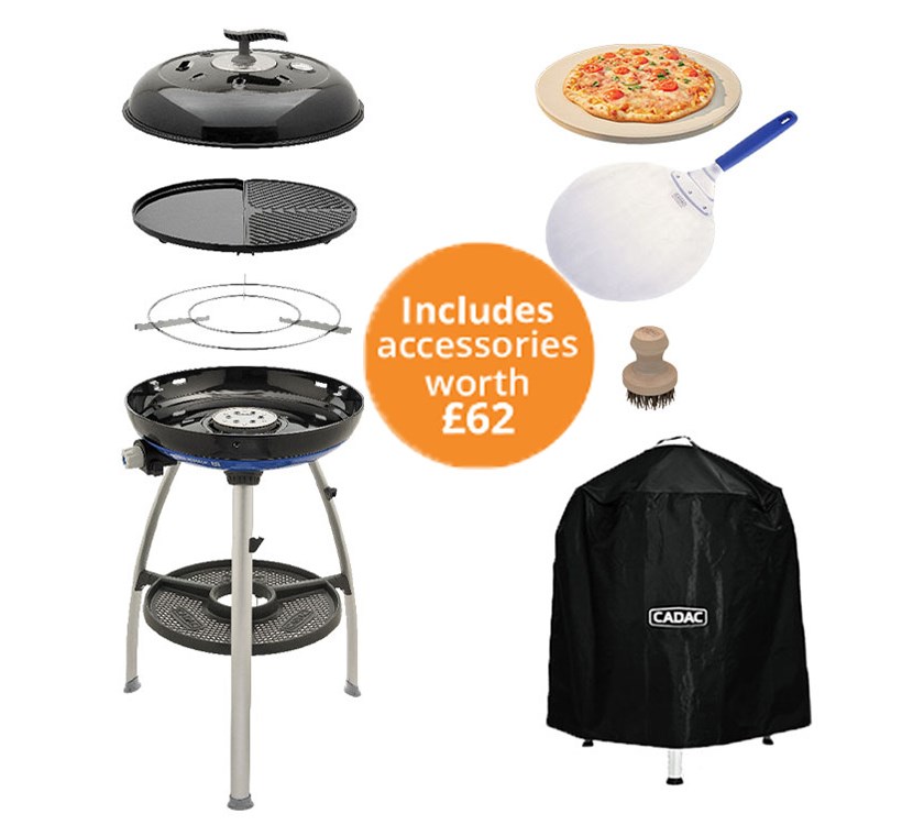 Cadac Carri Chef 50 BBQ Plancha Dome + FREE Accessories