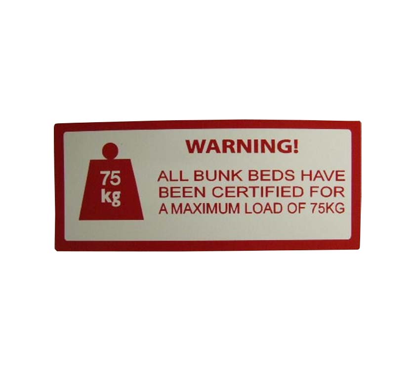 Read more about Bunk Label - 75kg Allowance product image
