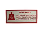 Bunk Label - 75kg Allowance