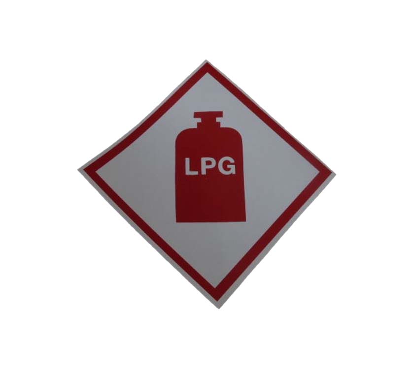 LPG Sticker 100x100mm