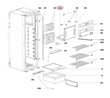 RML10.4S Fridge Freezer Compartment Base