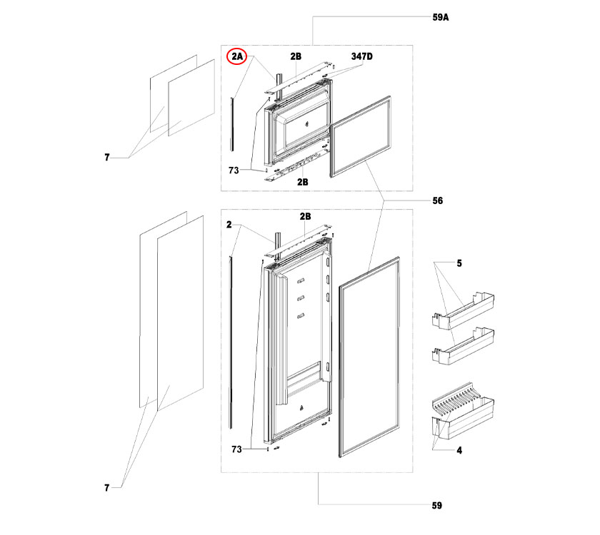 Dometic RMD10.5T Freezer Door Cover Ledge