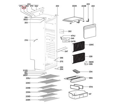 Dometic RMSL8500 Fridge Insulating Strip Cover