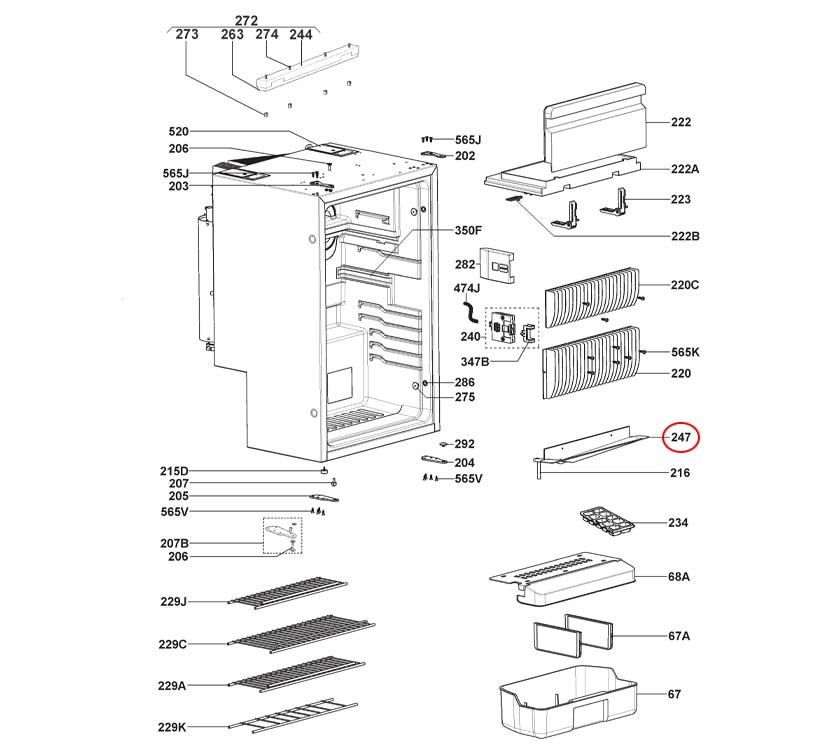 Read more about Dometic RMS8550 Fridge Drop Profile Complete product image