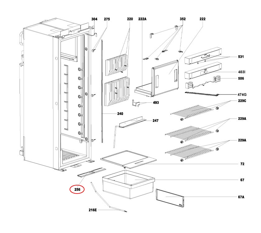 RML10.4S Fridge Hinge Plate Cover