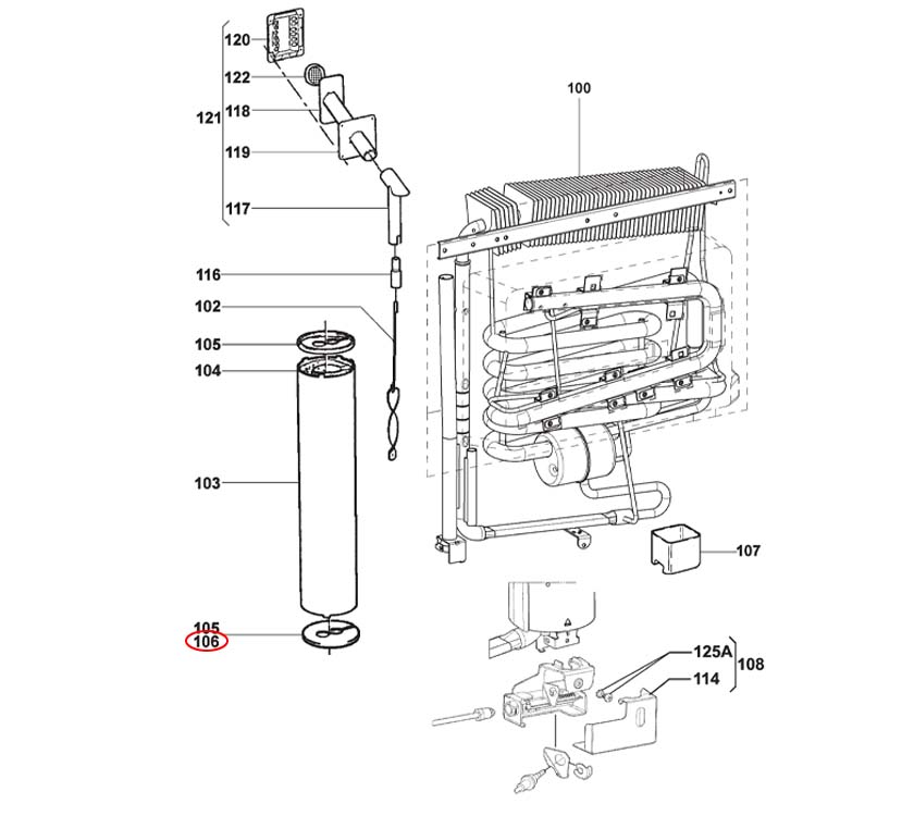 Dometic RMS8550 Fridge Cover Bottom