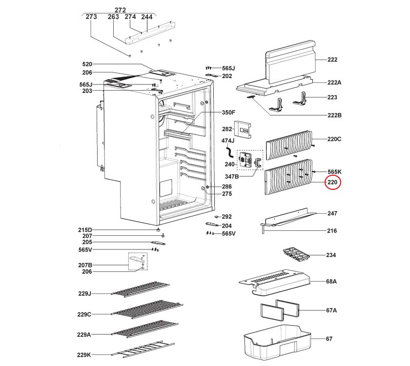 Read more about Dometic RMS8550 Fridge Rear Evaporator product image