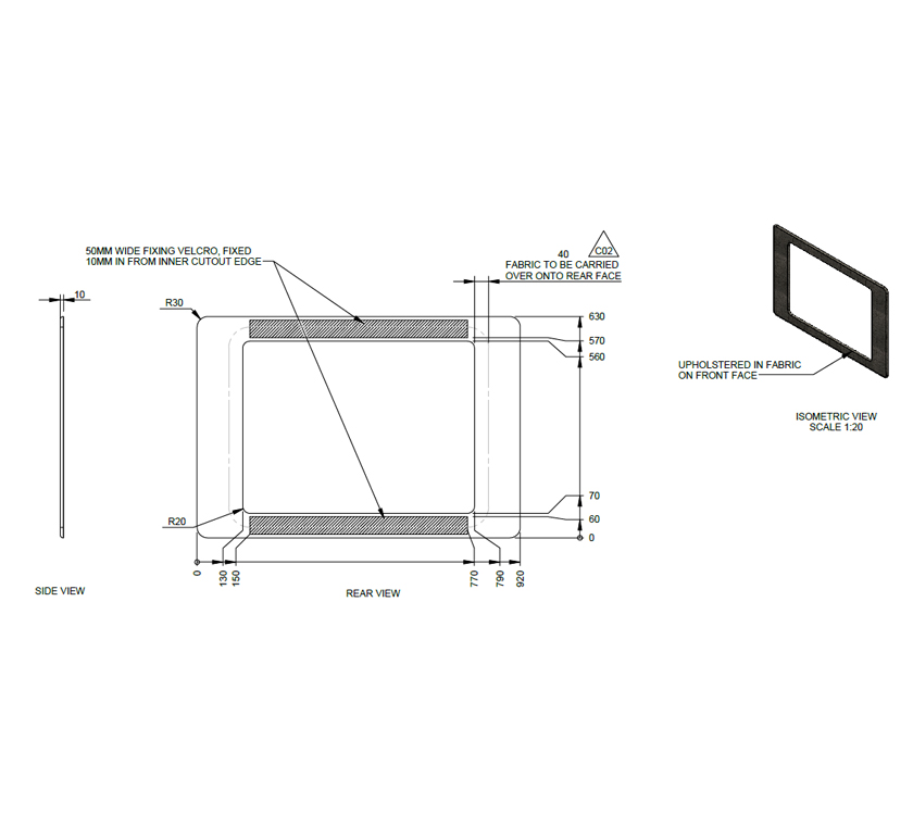 Read more about EV1 Adamo 700x500mm Small Window Surround - A - MOBUS EIDER CHARCOAL product image