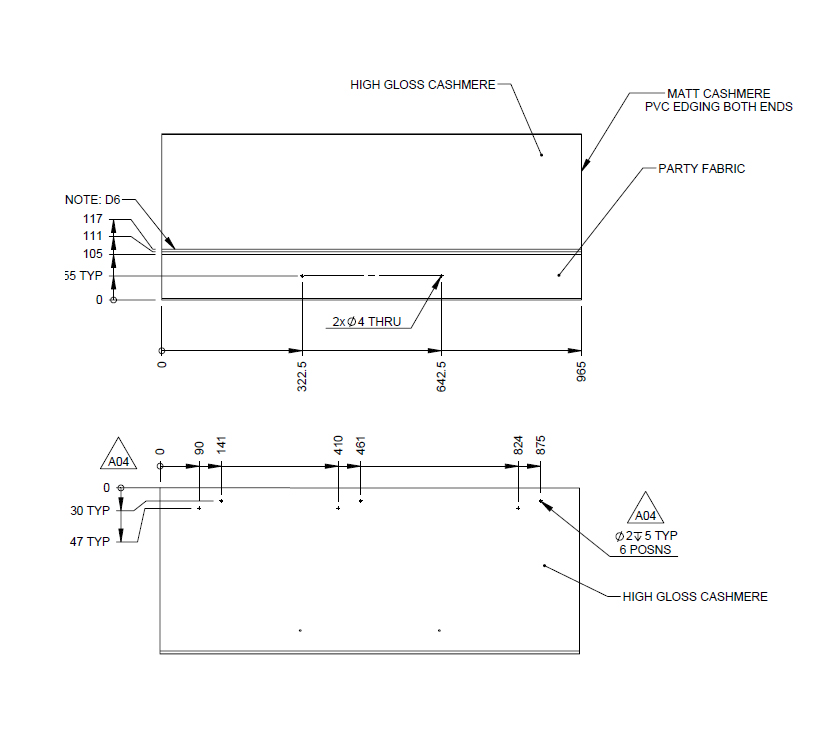 AG1 Front Locker Door 965x392x15mm
