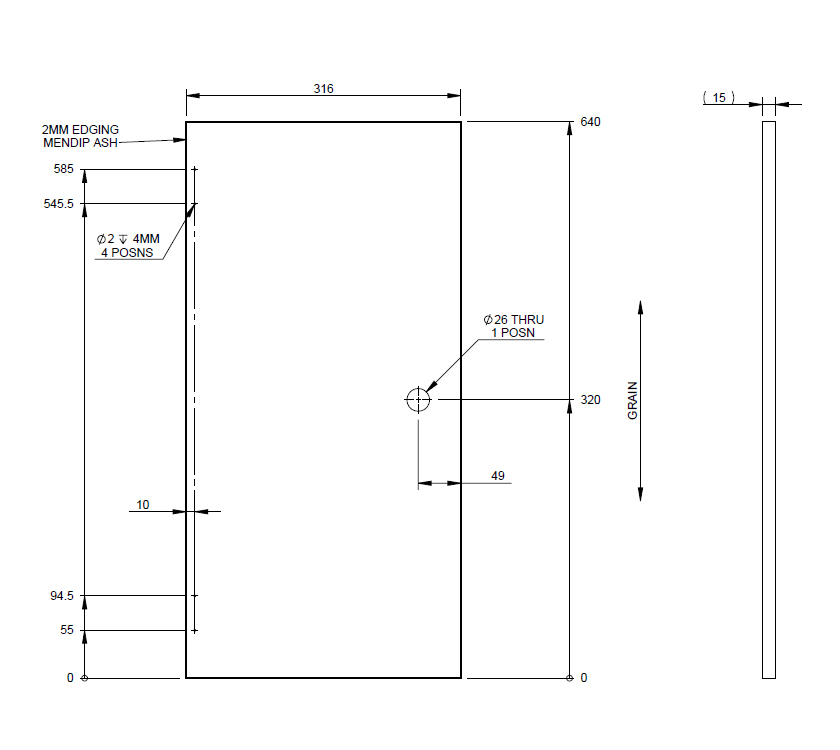 PXR STD Rear Vanity Unit Door (Revision A01)