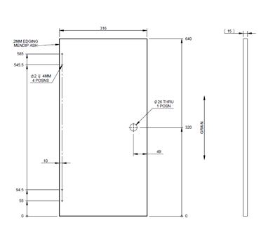 PXR STD Rear Vanity Unit Door