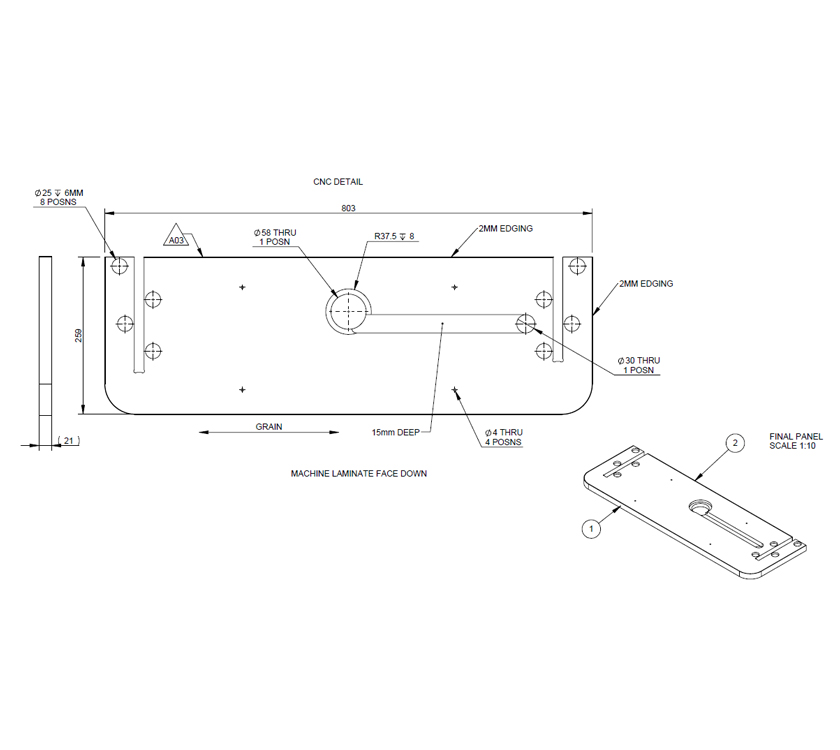 PS6 RIMINI Rear T/C Door Header