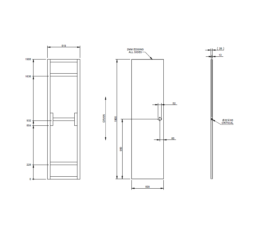 Read more about UN4 TC Washroom Door 1900x509x26mm product image