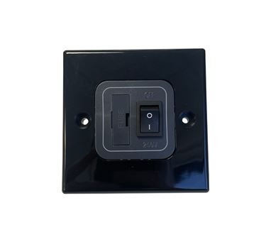 Black 13amp 250v Fused Spur Switch