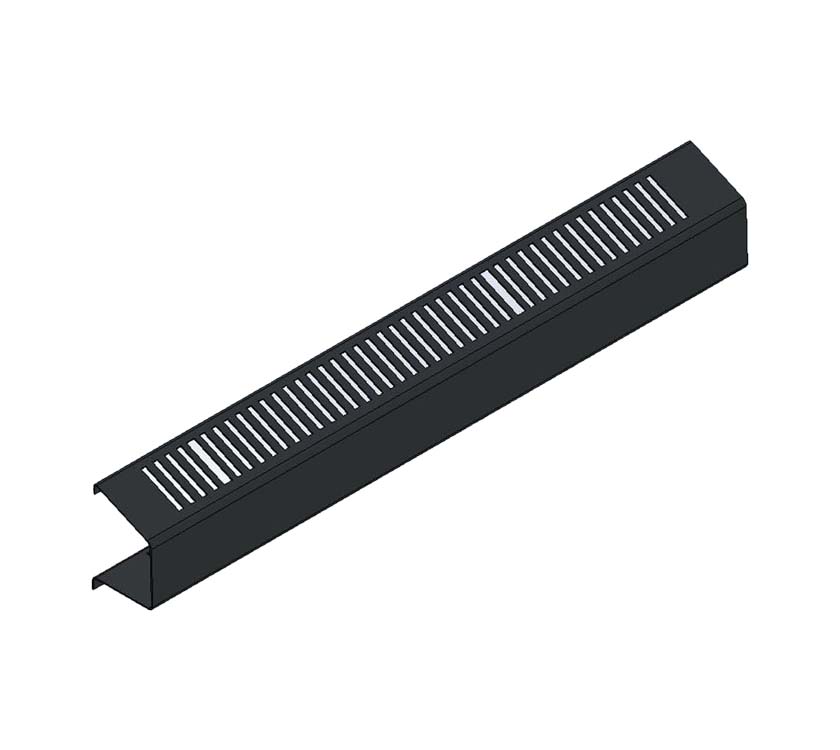 Black Aluminium Radiator Cover 1560mm