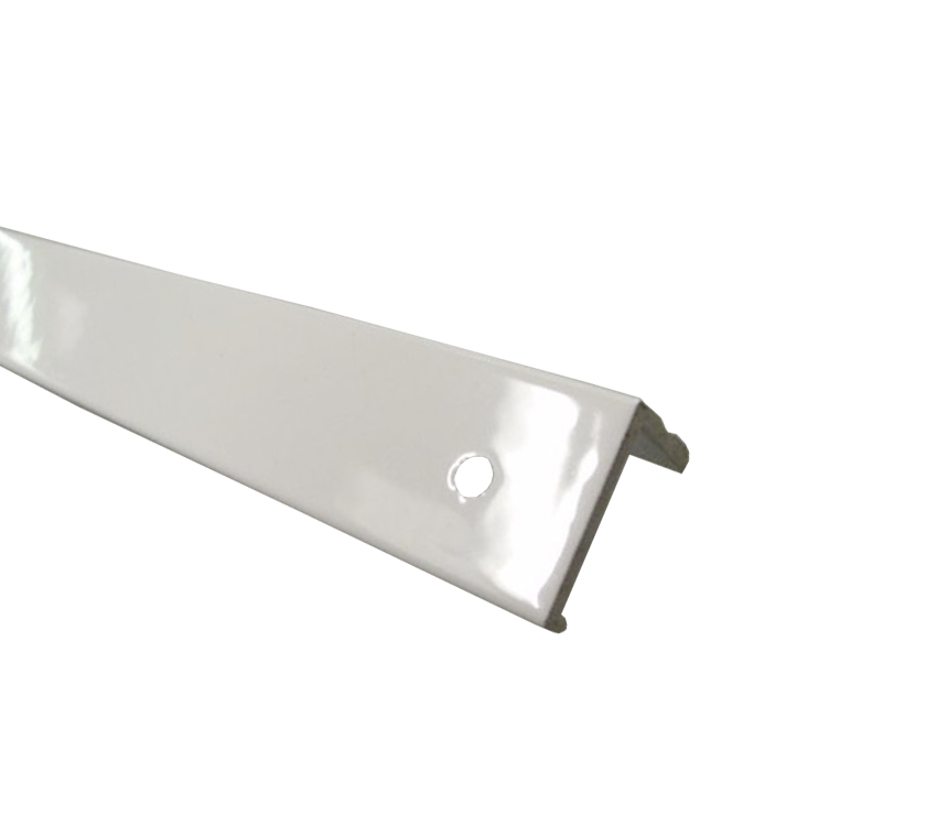 White Metal 'L' Shape Shower Extrusion 1886mm