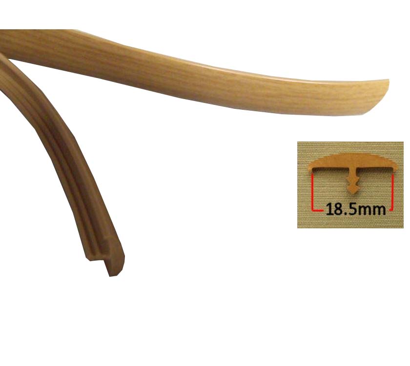 18.5mm T-Barb Walnut Foil per metre (alternative)