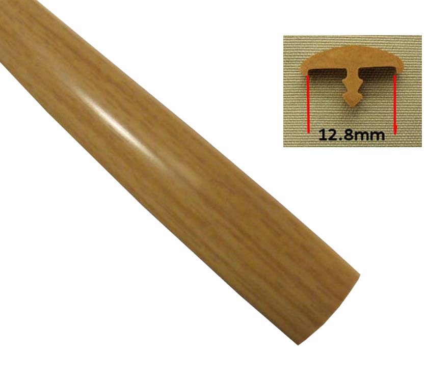 12.8mm T-Barb Walnut Foil per metre