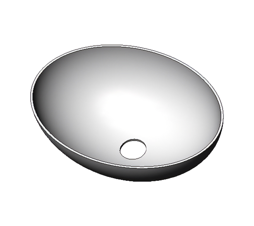 White Satin Finish Washroom Sink 345x255mm