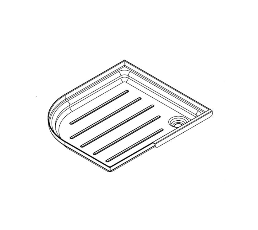 DY1 D4-4 N/S Rear Shower Tray