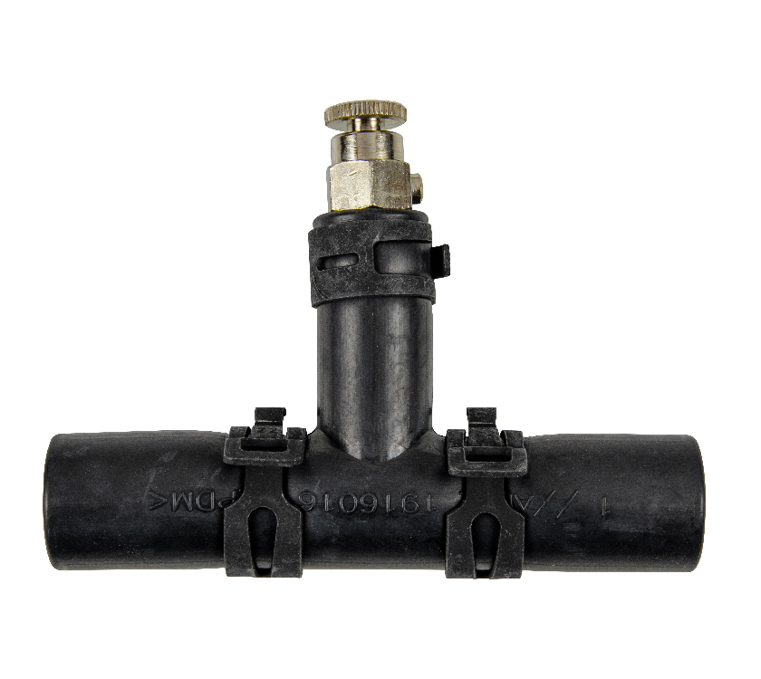 Alde 16mm Rubber Straight with Bleed Valve w/clips