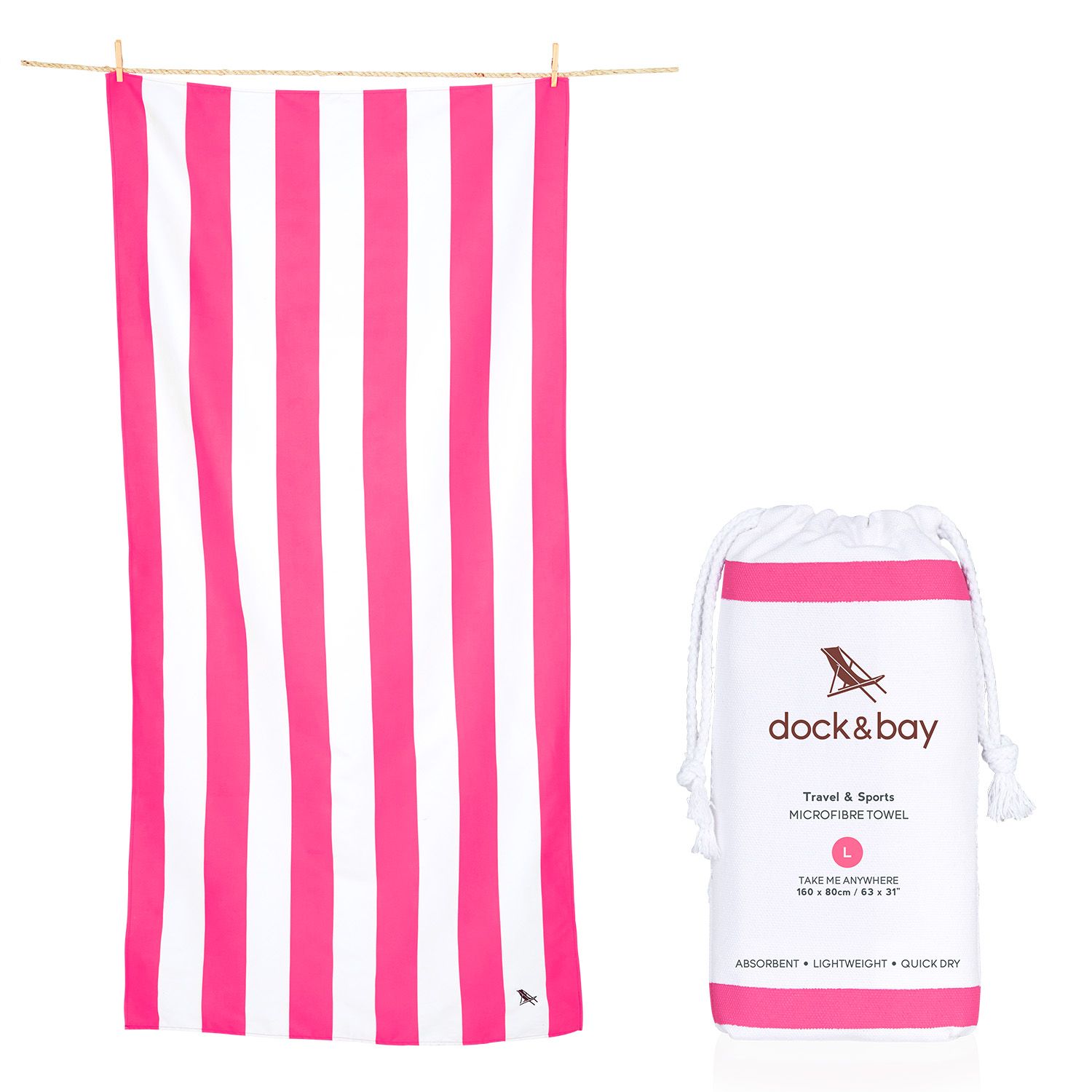 Dock & Bay Cabana Towel Pink - Extra Large