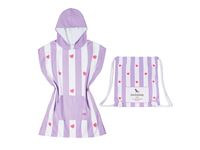 Dock & Bay Kids Poncho Towel - Purple Heart - Childrens Small