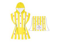 Dock & Bay Kids Microfiber Poncho Towerl - Crab Yellow - Childrens Small