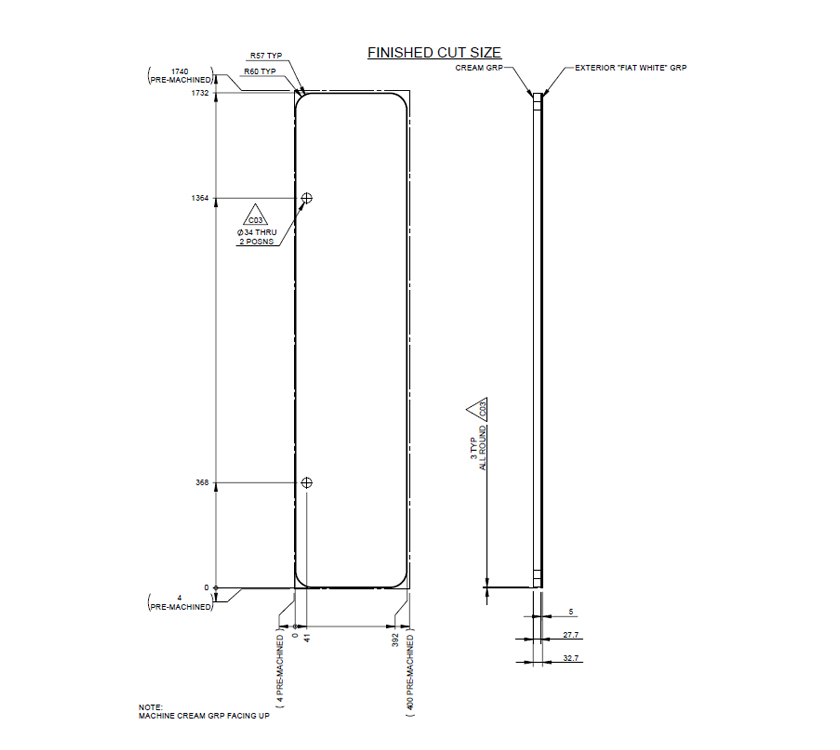 Read more about EV1 Tall Garage Door (1800x460mm) - Infill Panel - White product image