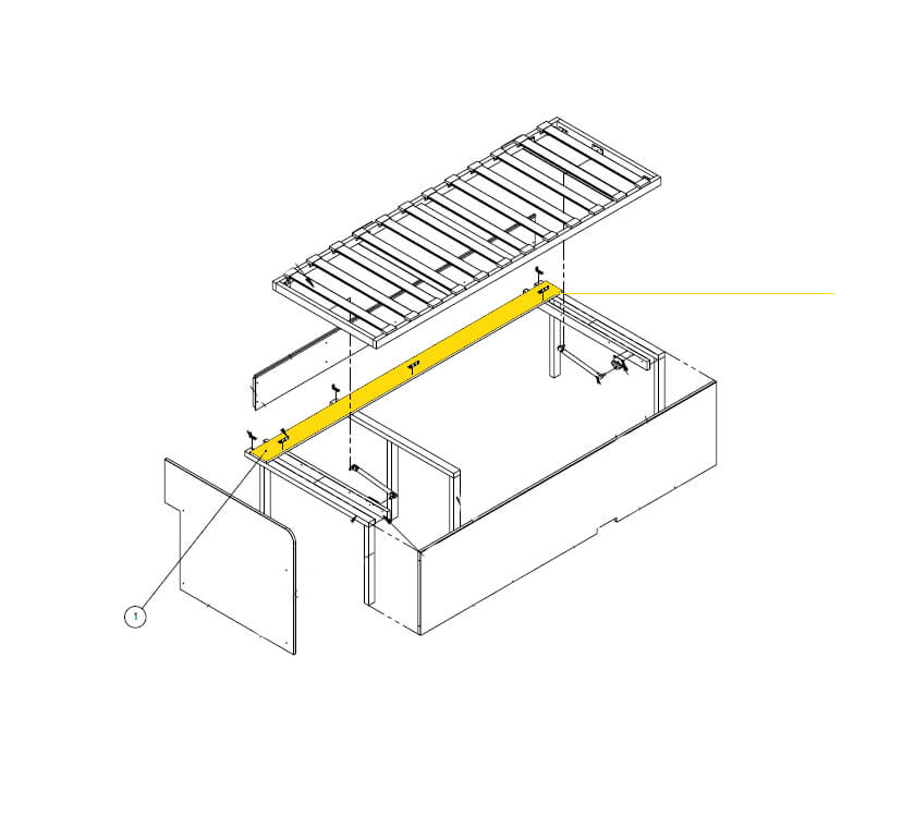 AE2 76-2T & 76-4T O/S Single Bed Top