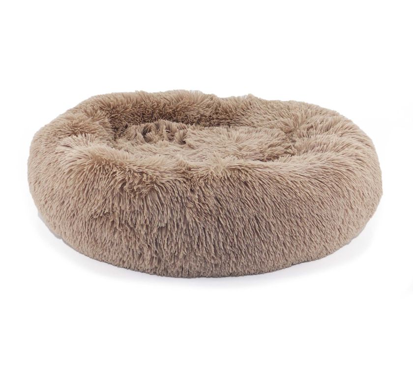 Super Plush Donut Dog Bed 70cm - Oatmeal