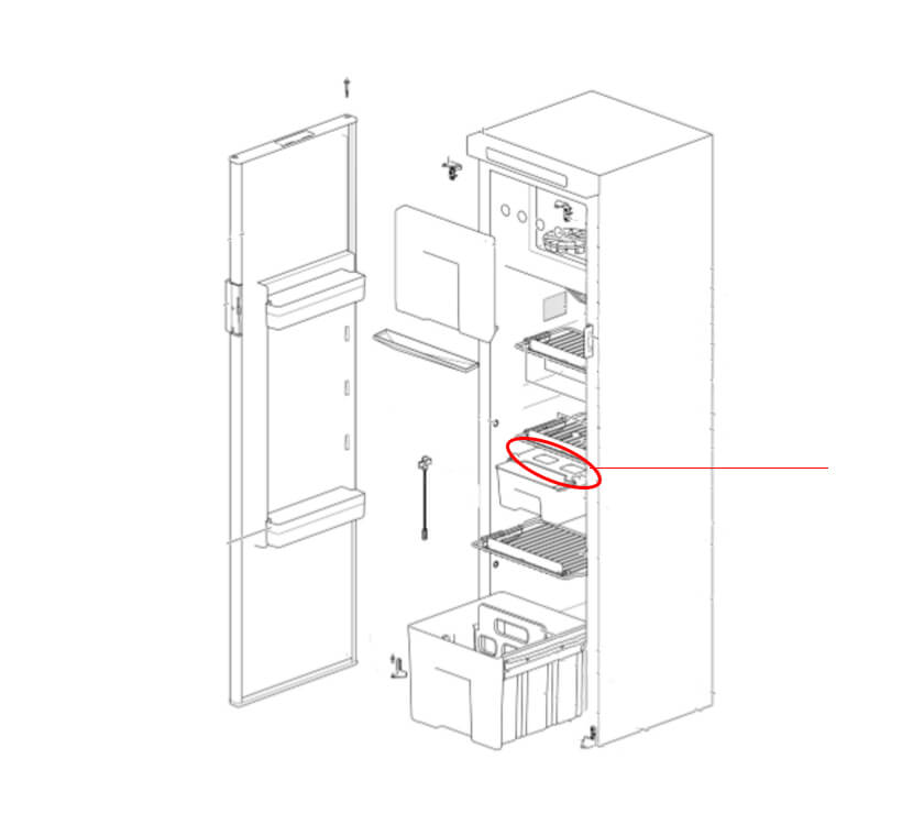Thetford N4142E Fridge Slide Out Box Guider