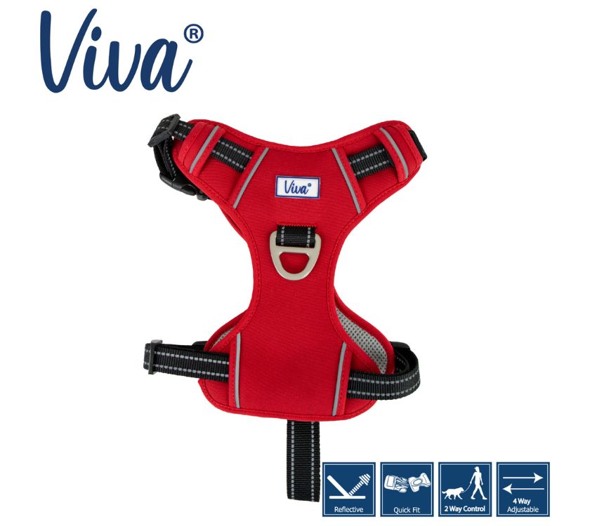 Viva Exercise & Travel Dog Harness Red L 60-85cm