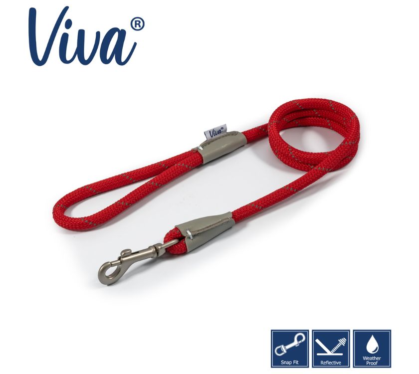 Viva Rope Lead Reflective Red 1.07mx10mm