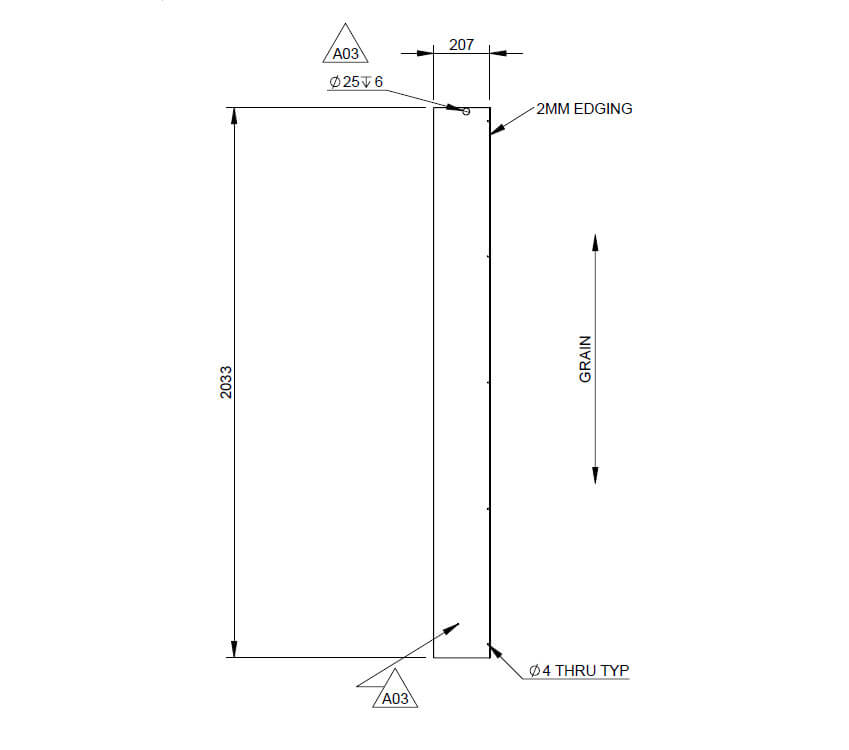 Read more about AH3 STD Mid Washroom Door Cheek product image